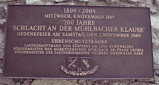 Gedenken an die Schlacht an der Mühlbacher Klause