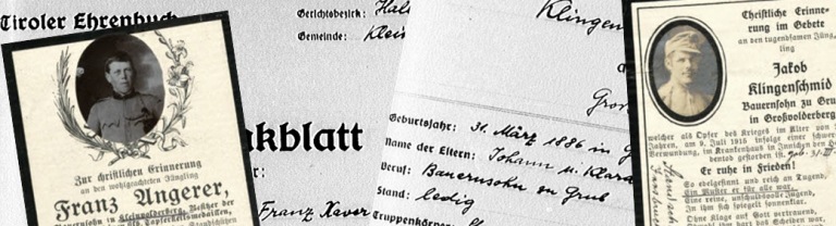 Gedenkjahr 2014 – 100 Jahre Erster Weltkrieg und Tiroler Ehrenbücher
