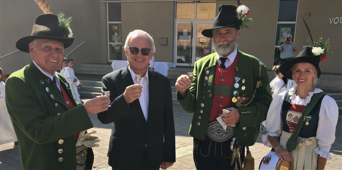 Ehrensalve 15. August 2021, Senseler Schützenkompanie Volders